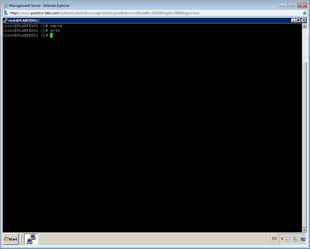 Practice Labs screenshot.
